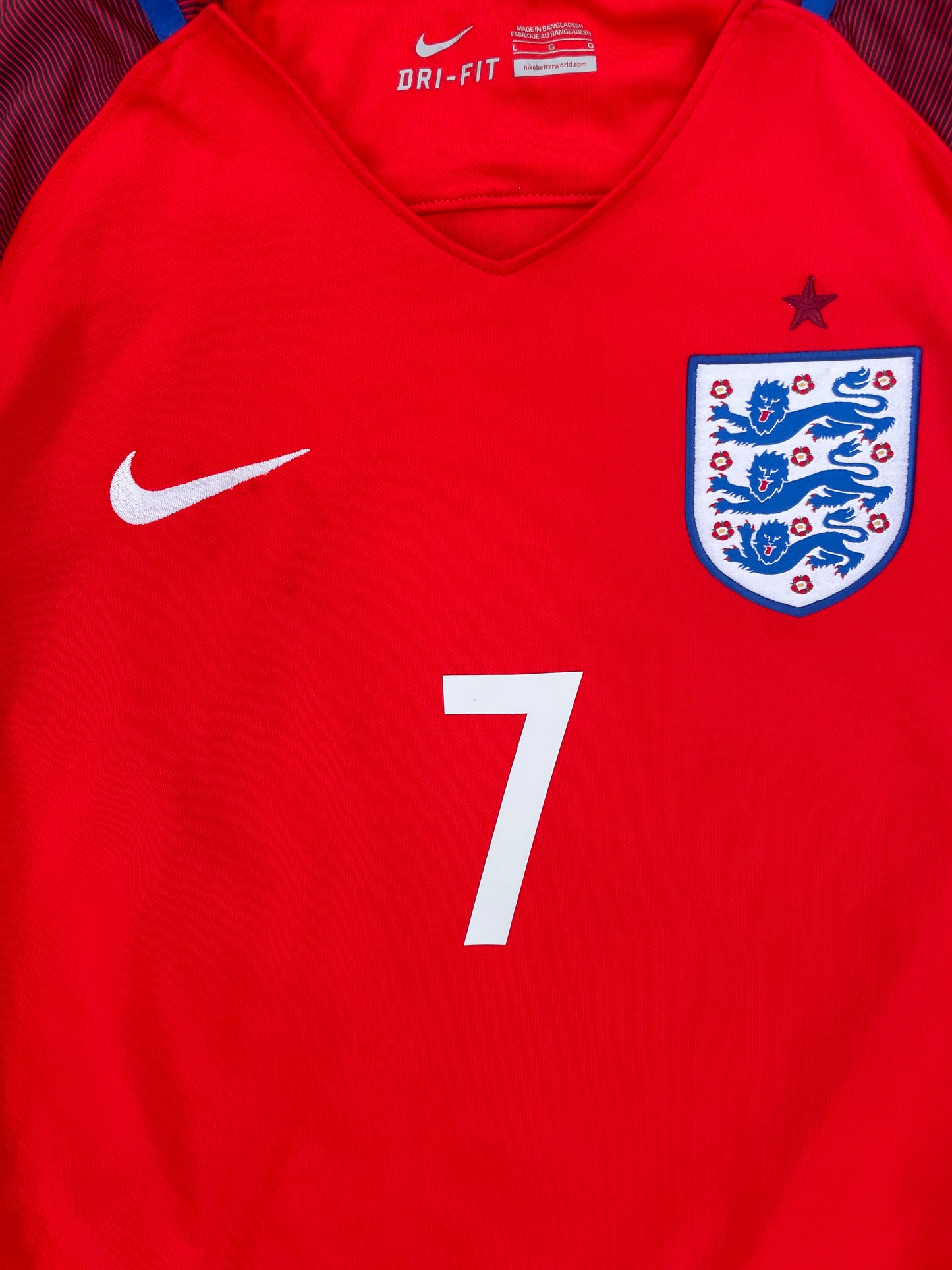England 2016 Away - STERLING #7 - L
