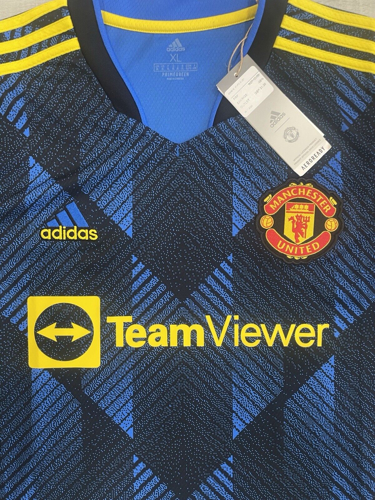 Manchester United 21/22 Third Soccer Jersey Shirt XL *Authentic* RONALDO #7