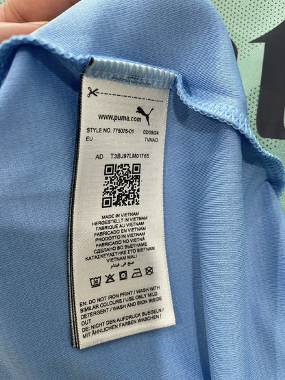 Manchester City 24/25 Home Football Soccer Jersey L *Authentic* HAALAND #9 BNWT