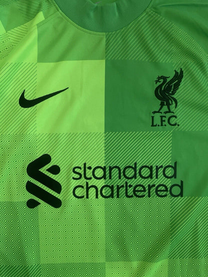 Liverpool 21/22 GK Football Soccer Jersey Shirt M *Authentic* BECKER #1 BNWT