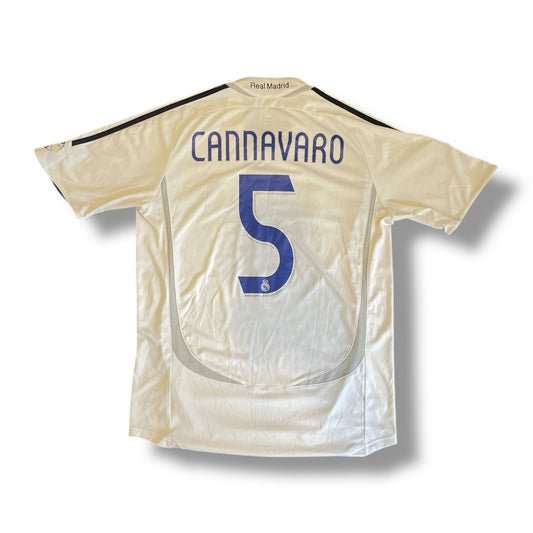 Real Madrid 06/07 Home - M - CANNVARO #5