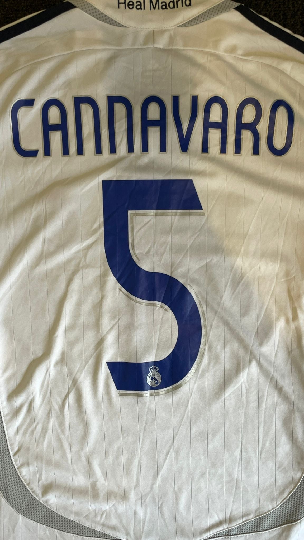 Real Madrid 06/07 Home - M - CANNVARO #5